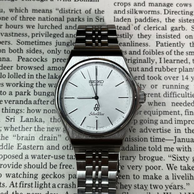 SEIKO SILVERWAVE 선버스트 다이얼 쿼츠