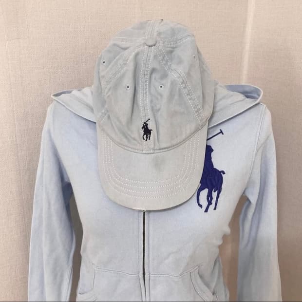 폴로 빈티지 연청 모자