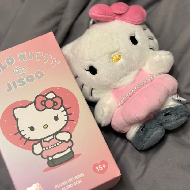 새)지수 키티 콜라보 키링(오리지널)