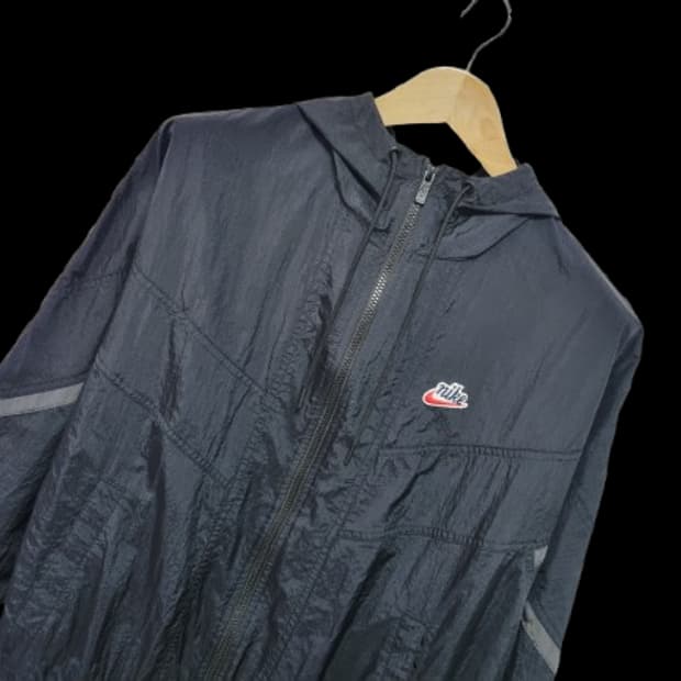 남성M 나이키 헤리티지 윈드러너 우븐 바람막이 트레이닝복 블랙 검정