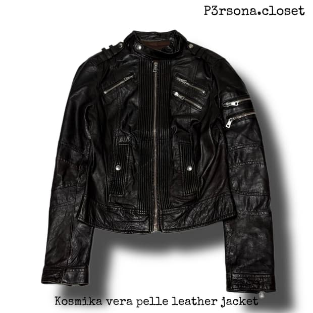 Kosmika vera pelle leather jacket