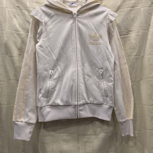 거의새거) 아디다스 SLEEK FLOCK TT 후드집업 져지 S~M