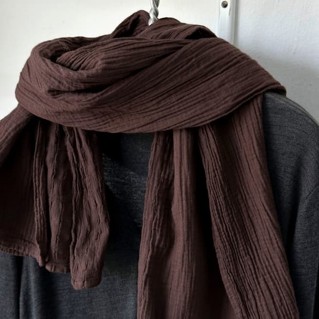 Light cotton panel woven scarf