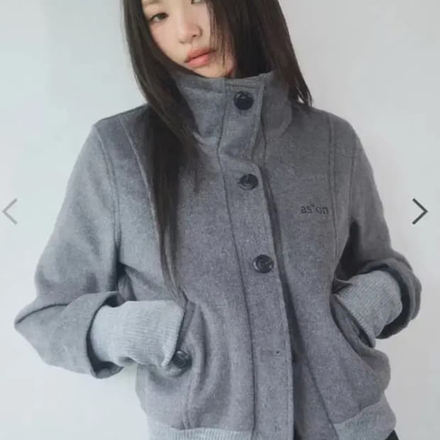 애즈온 울 덤보 자켓 그레이