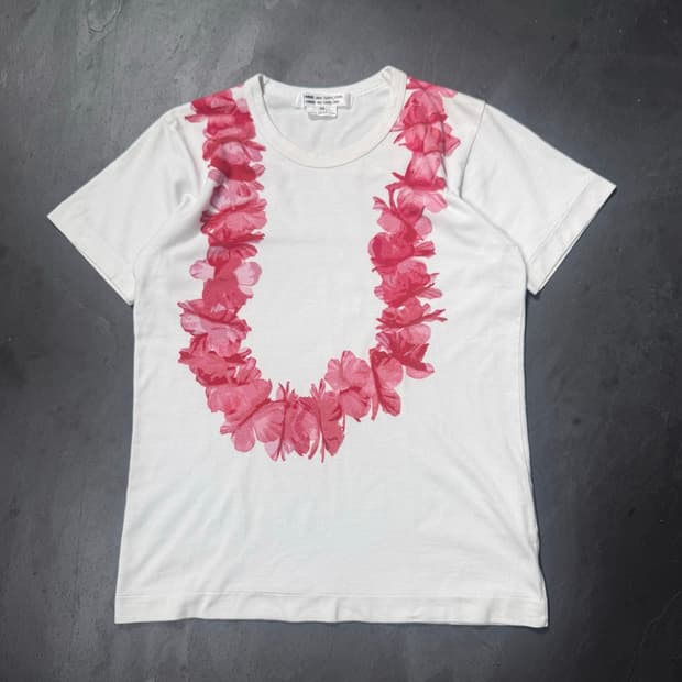 Comme des Garcons Flower Necklace Tshirt