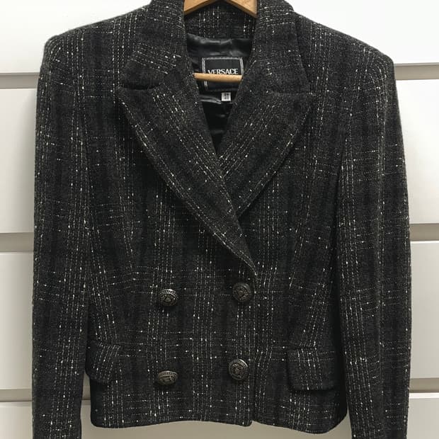 베르사체 진스 쿠튀르 트위드 자켓