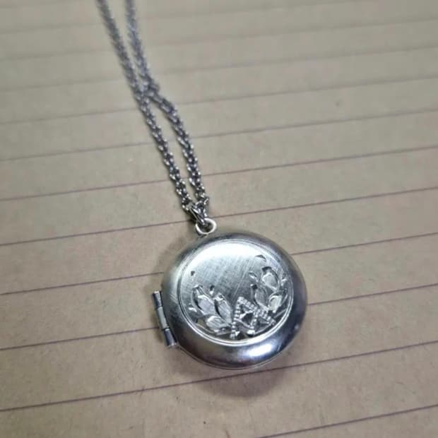 vintage) 빈티지 실버 로켓목걸이