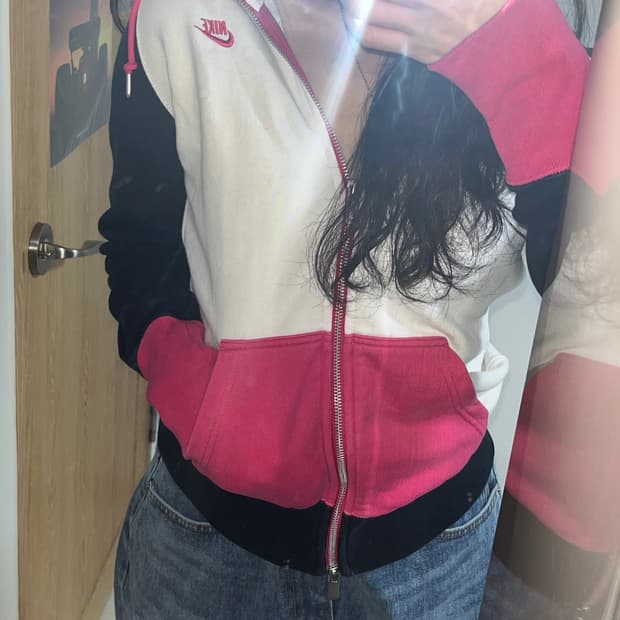 나이키 Y2K 핫핑크 후드집업