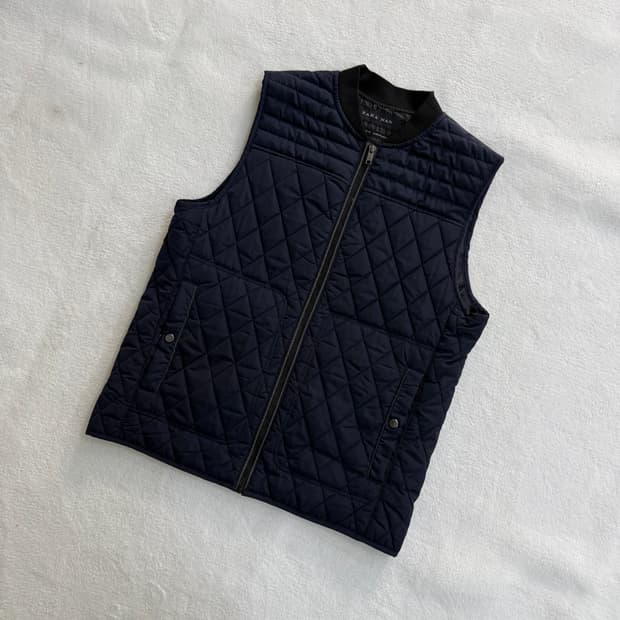L 자라 맨 퀼팅 패딩 조끼 0319T
