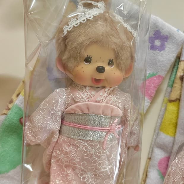 레어템  밀크브라운 기모노 몬치치