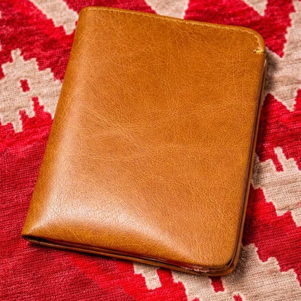 소가죽 에이징 반지갑 남자지갑