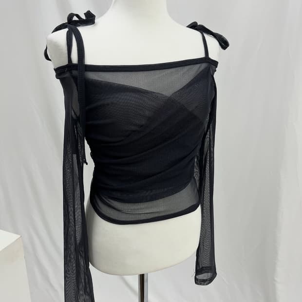 VINTAGE see-through off-shoulder