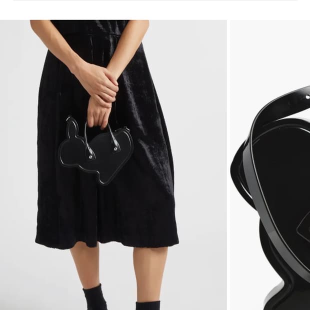 꼼데가르송 걸 멜리사 토끼 가방 블랙