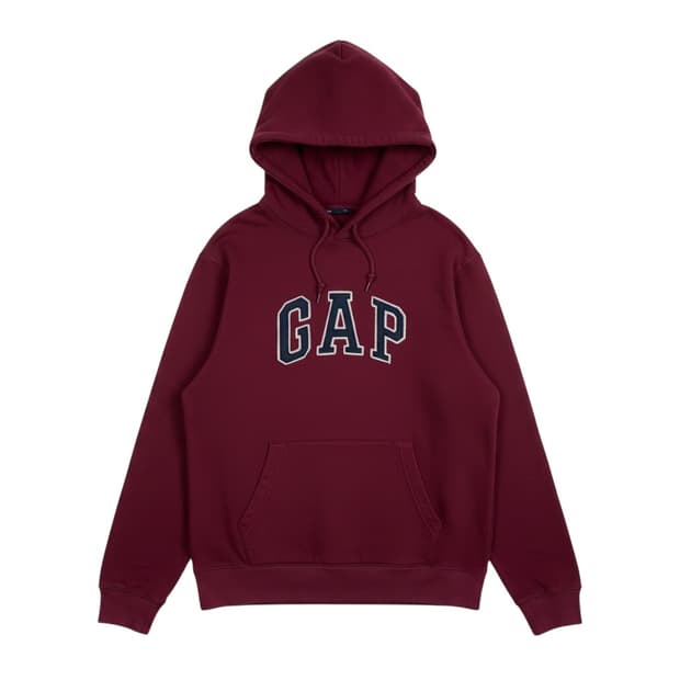 (M) GAP 로고 후드 티 버건디