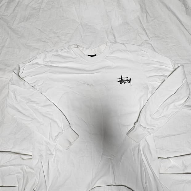 스투시 베이직 빅로고 롱슬리브 긴팔 티셔츠 S