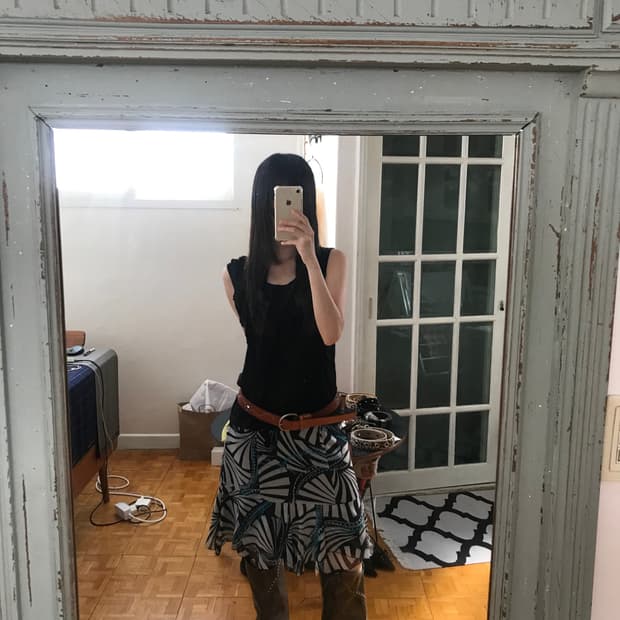 vintage pattern skirt