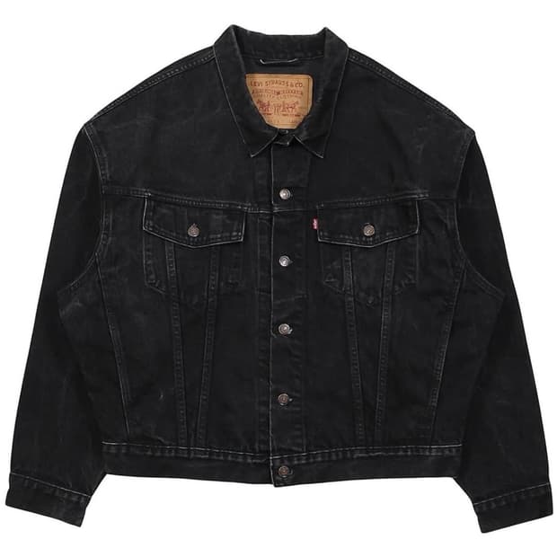 1992 USA 리바이스 70598-4159 블랙 데님 자켓 빈티지