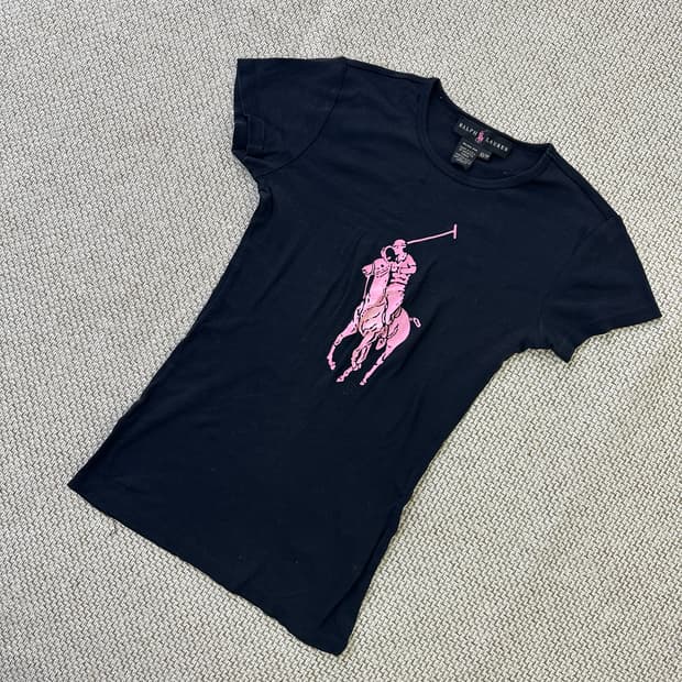 XS 랄프로렌 핑크 포니 티셔츠 0410D