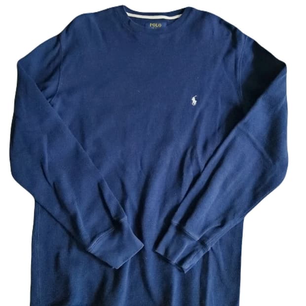 폴로 랄프로렌 네이비 와플 롱 슬리브 m