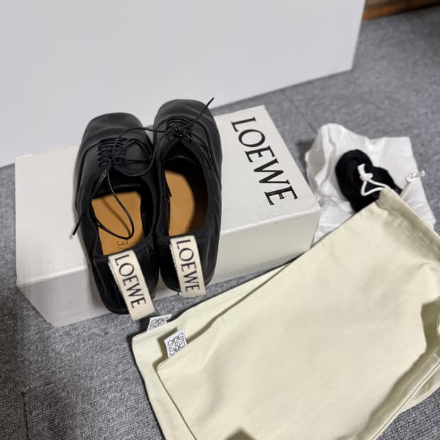 로에베 소프트 더비 슈즈 블랙 250 풀박스