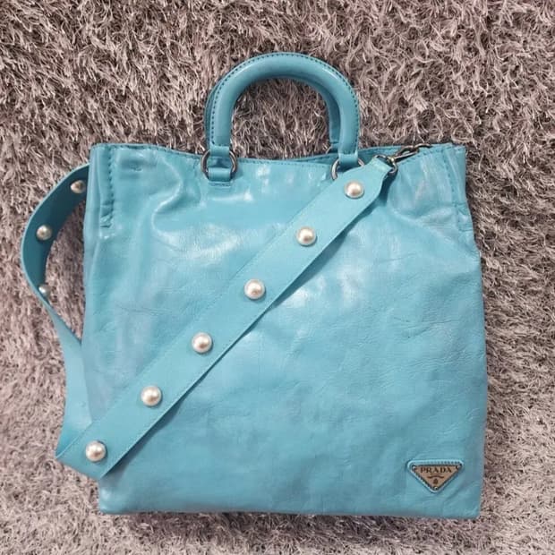 프라다 레더 토트백 숄더백 