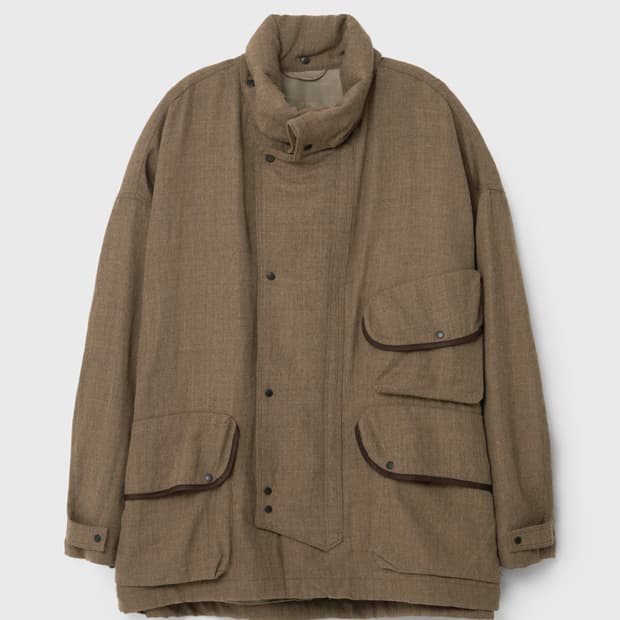 [4] 캡틴선샤인 25aw 울 서지 헌터자켓 브라운