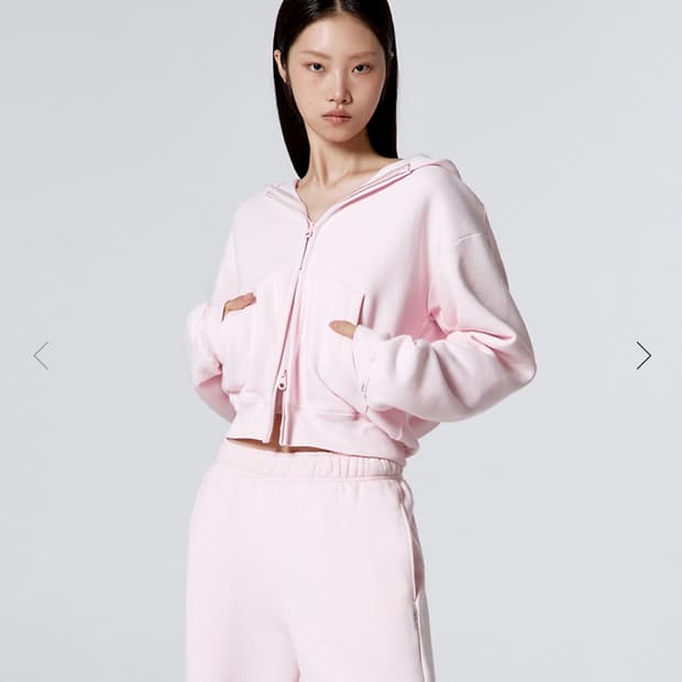 베리시 이지스웻 기모 트레이닝세트 핑크