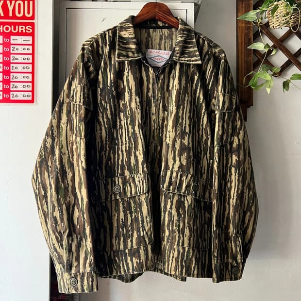[L]90's Made in USA 리얼트리 정글카모 헌팅 자켓
