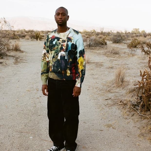 (M) 스투시 피터 토시 프린트 니트