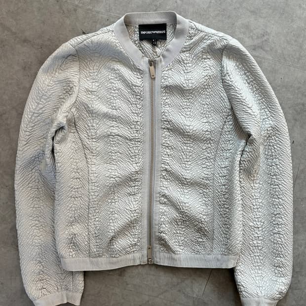 Armani 아르마니 실버 컬러 투웨이 지퍼 자켓
