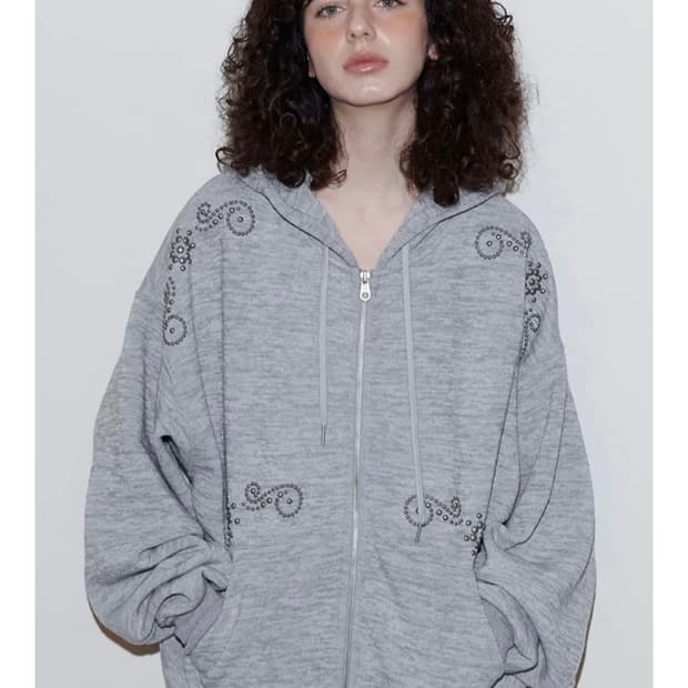 폴리수엠 오너먼트 후드집업 그레이