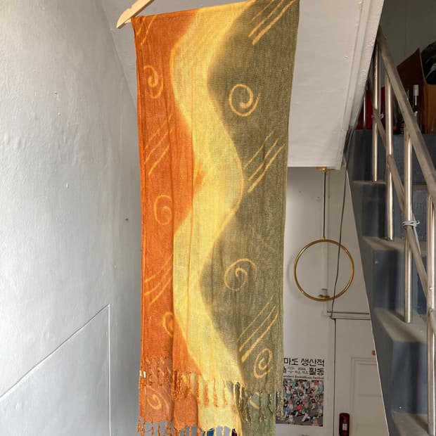 에스닉 배색 패턴 머플러