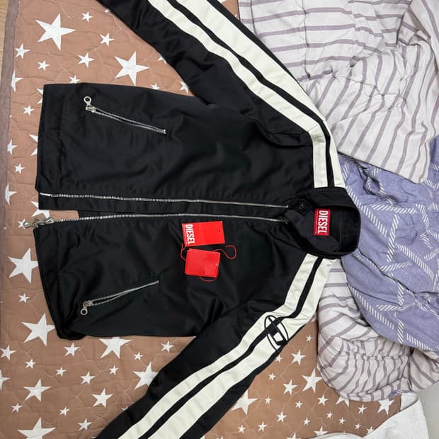 [46]디젤 J-베크 바이커 자켓 블랙