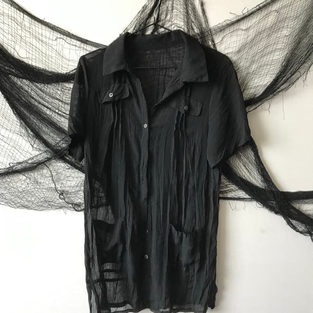 Seethrough basic pocket shirts  
