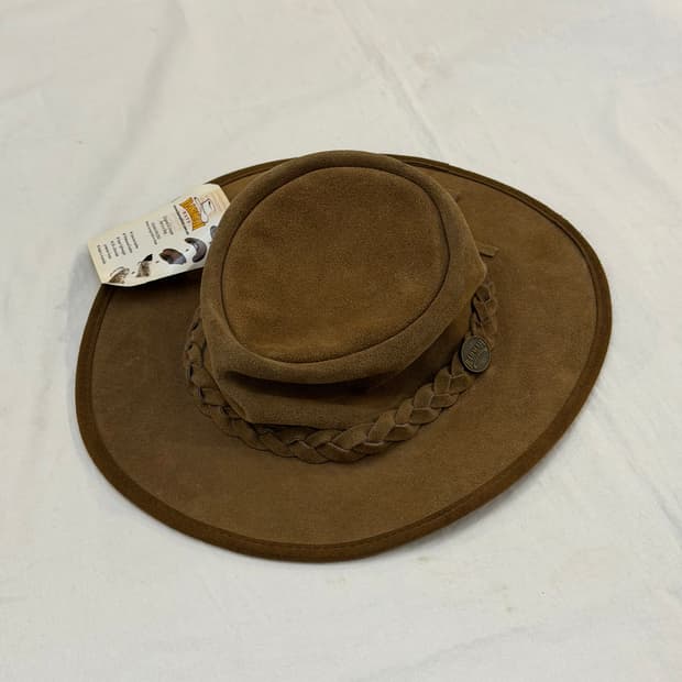 데드스탁) BARMAH 빈티지 카우보이 모자 스웨이드 페도라