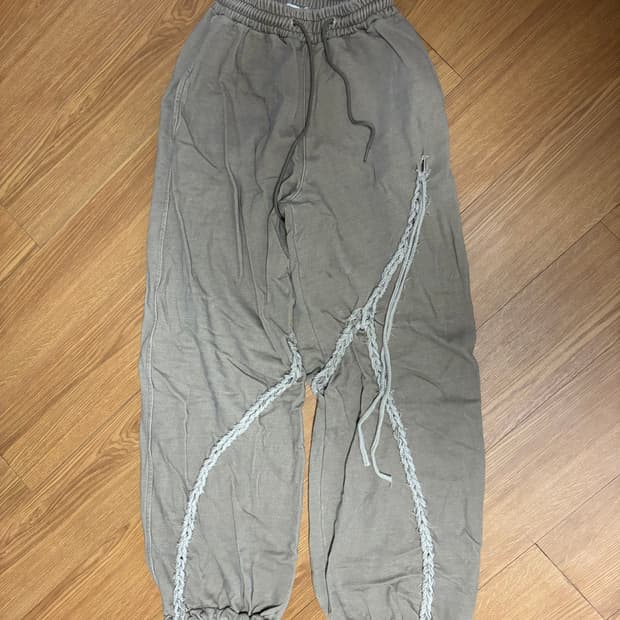 나체 스웻 팬츠 베이지 1사이즈