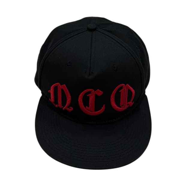 MCQ 엠씨큐 스냅백 모자 블랙 레드