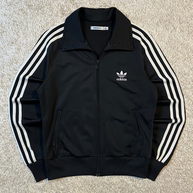 아디다스 ADIDAS 파이어버드 빅로고 트랙탑 져지 블랙