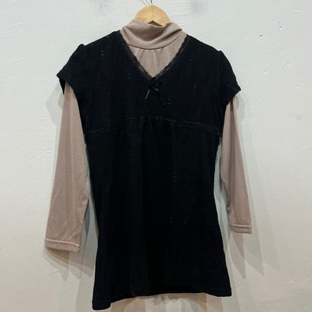 DEUXIEME BEAU JPN 모리 크로쉐 롱슬리브 세트 