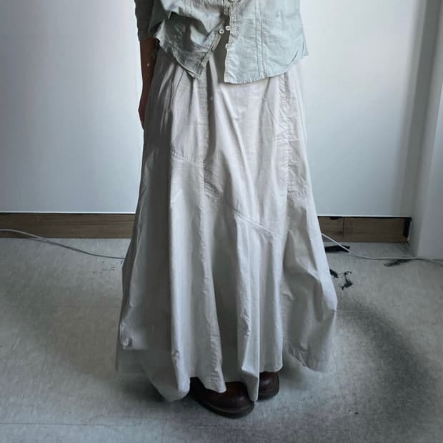 빈티지 펌킨 맥시 스커트