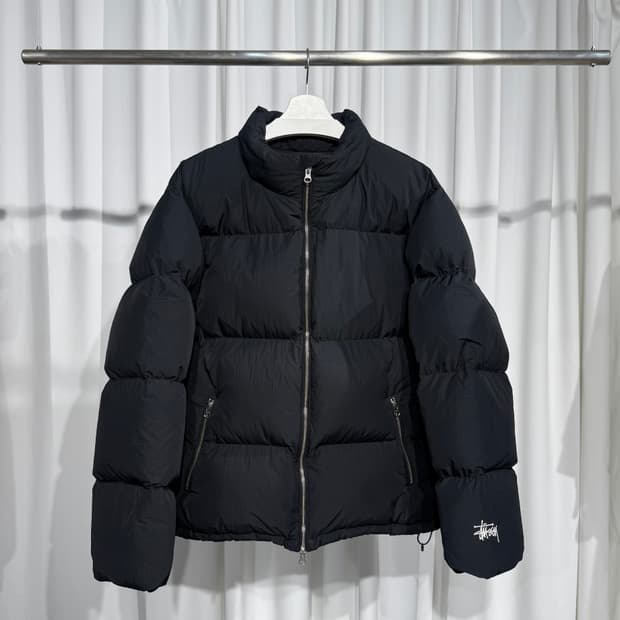 스투시 다운 퍼퍼 나일론 블랙 패딩
L사이즈
