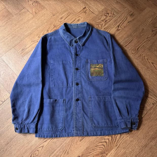 [M]빈티지 워싱 보로 패치업 프렌치 워크자켓