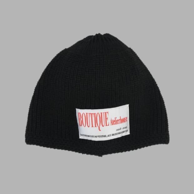 더뮤지엄비지터 비니 BOUTIQUE ATELIER BEANIE (BLAC