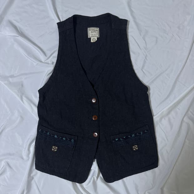 Orslow 에스닉 자수 울 베스트