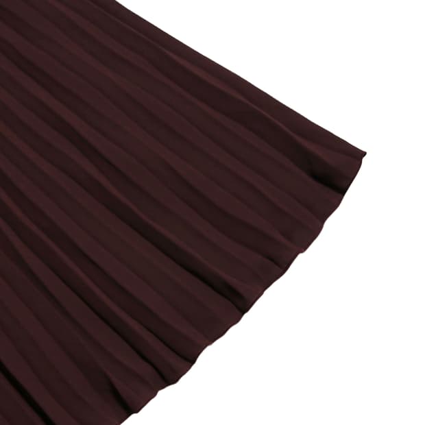 Brown Pleats Midi skirt