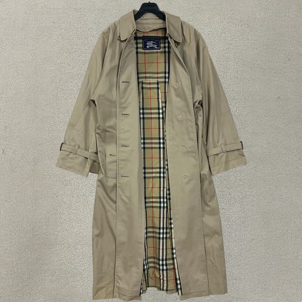 (M) 버버리 노바체크 베이지 트렌치 코트