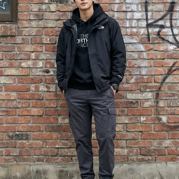 노스페이스 고어텍스 마운틴 자켓 바람막이 블랙