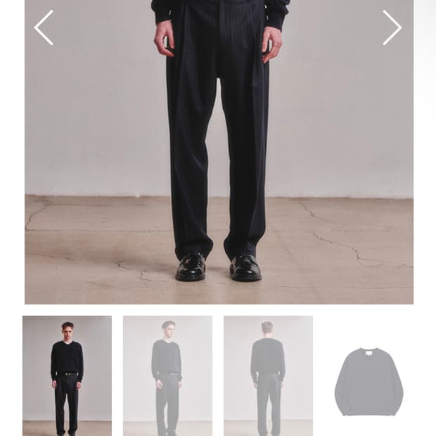 Art if acts V넥 니트 다크네이비 l 주우제 니트