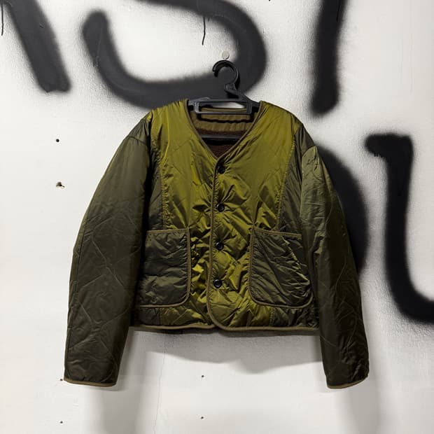 파르티멘토 3M 신슐레이트 리버시블 플리스 퀼팅 크롭 자켓