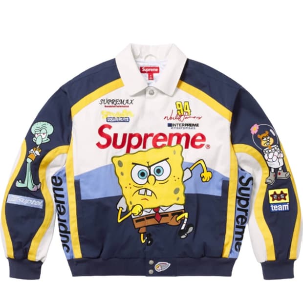 슈프림 x 스폰지밥 레이싱 자켓